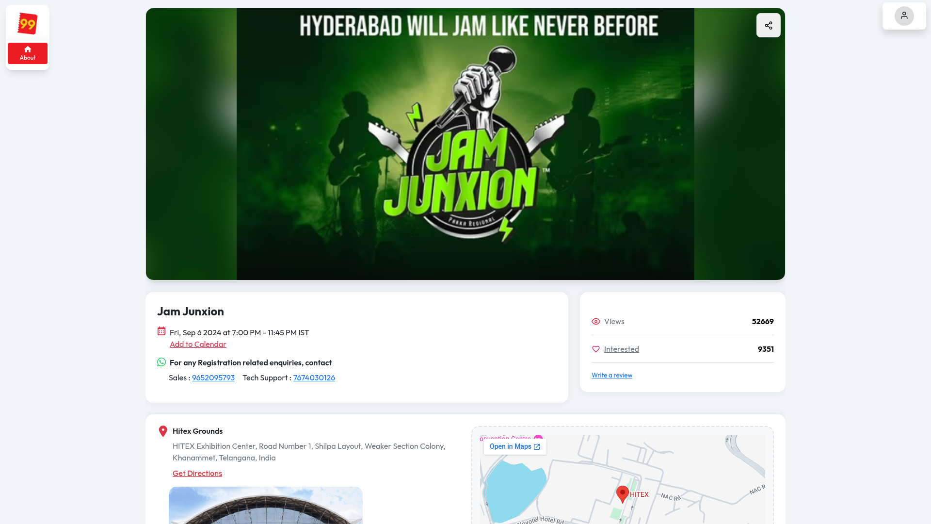 Tickets99 press cutout — Hyderabad will jam like never before — 52,000+ views